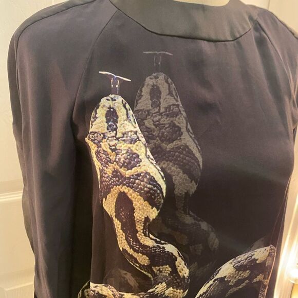 Lanvin 100% silk snake print dress, XS - Picture 4 of 11